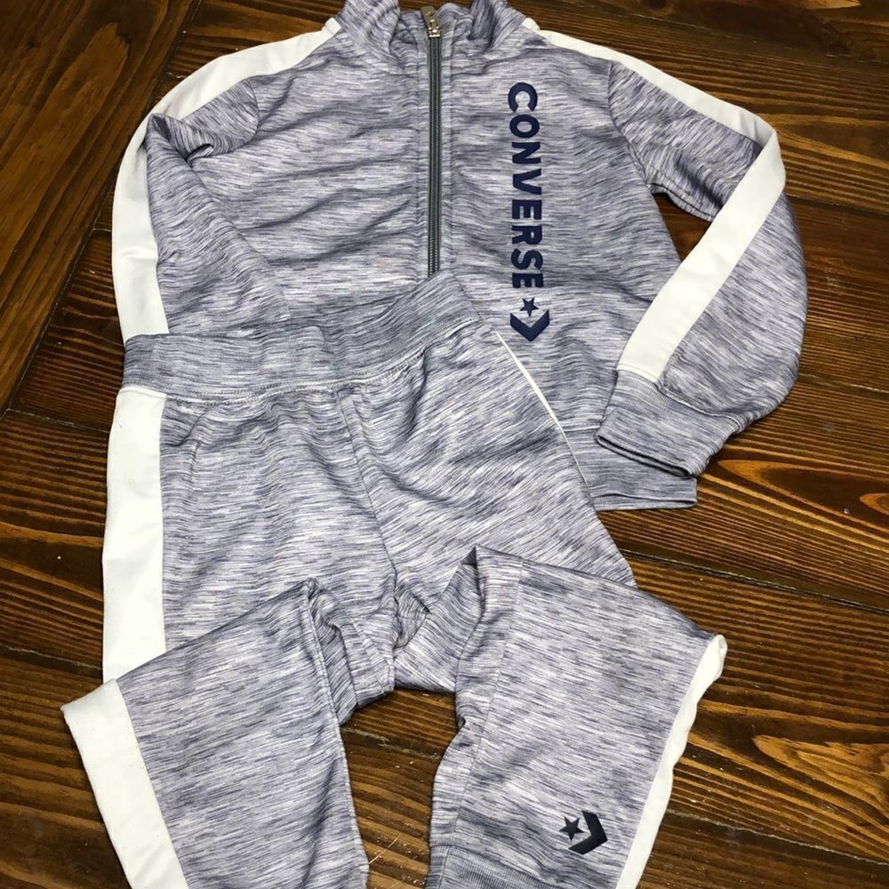 Converse Gray and White Toddler Sweatsuit 3T